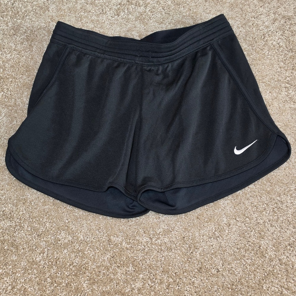 Nike Shorts Dri-FIT Black Solid Polyester‎ Athletic Running Size M